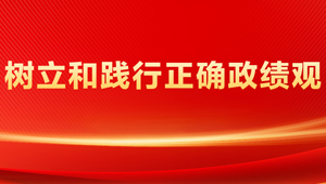 樹立和踐行正確政績觀